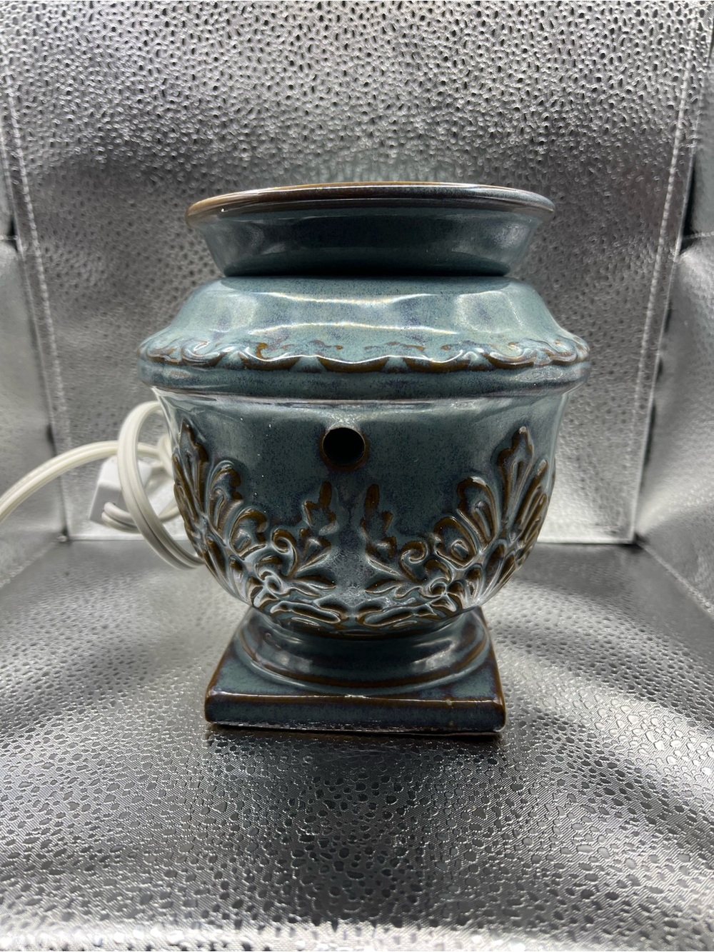 Ceramic Electric Wax Warmer in Teal Blue - Decorative Home Accent bulbs not inc